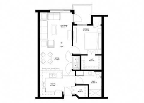 1 Bedroom Floor Plan